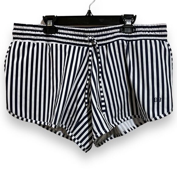 ALBION Pana Stripe Sprinter Shorts Panty Lined Size Medium - Picture 2 of 10